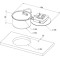 CAN Round Foldable Single Gas Hob and Sink combo - stainless steel